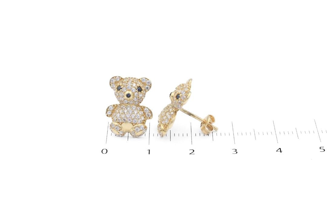 Arete de la Colección Ositos con Incrustación de Zirconias mod. 6136 - Joyería Orovel’s