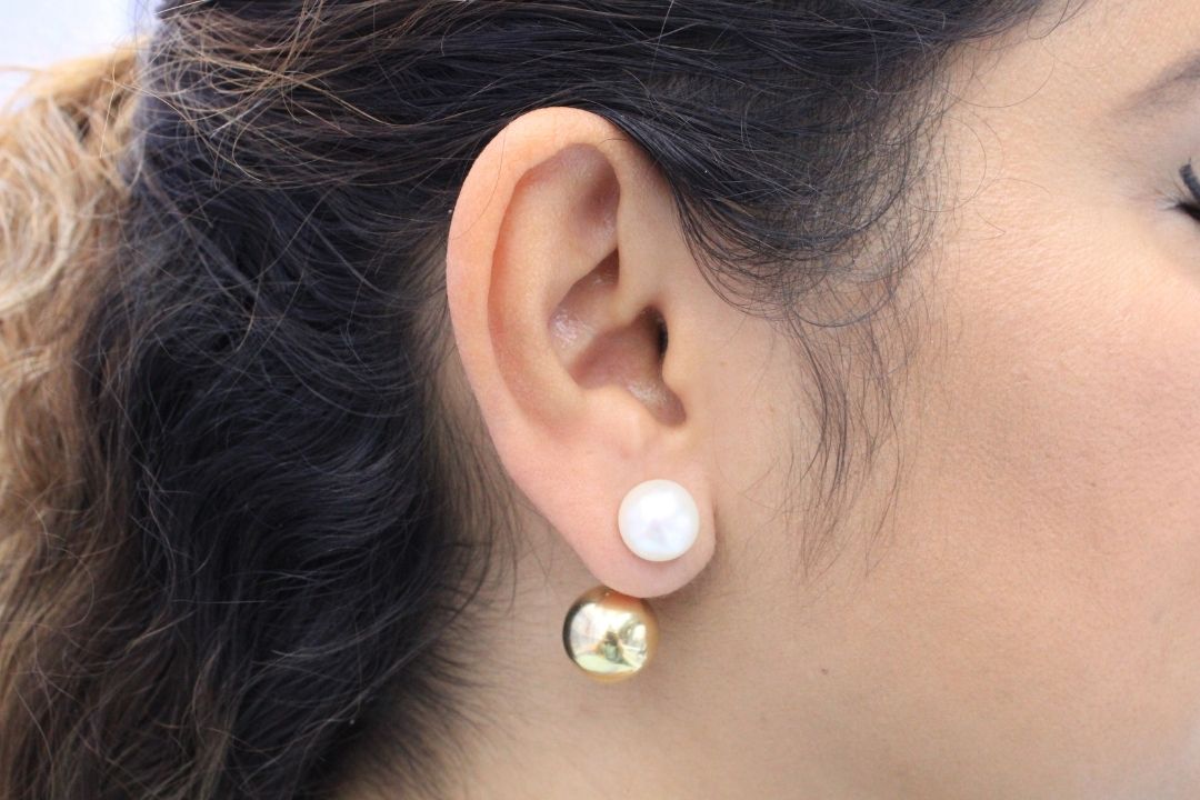 Arete de Oro 14k mod. 3855 - Joyería Orovel’s