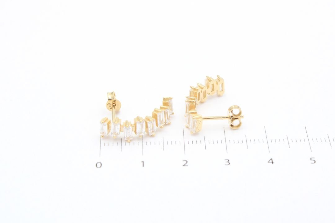 Arete de Oro 14k mod. 3887 - Joyería Orovel’s
