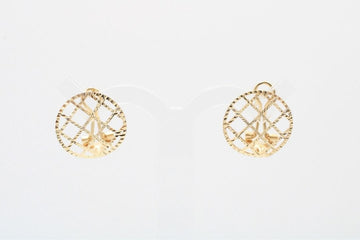 *Arete de Raqueta en Diseño Redondo de Red Diamantada mod. 2809 - Joyería Orovel’s