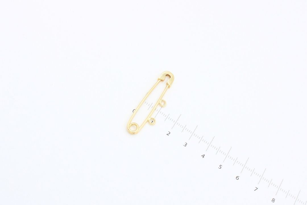Broche de Oro con 2 Orificios para Dijes mod. 5633