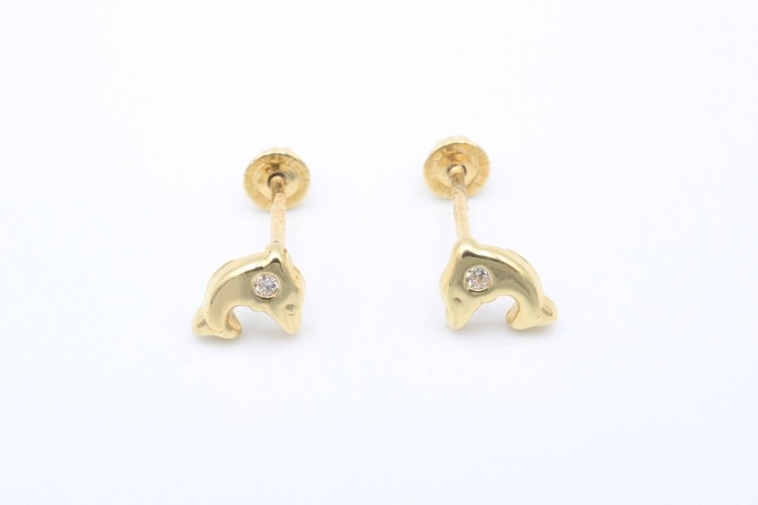 *Broquel 14k con Diamante Mod. 2702 - Joyería Orovel’s