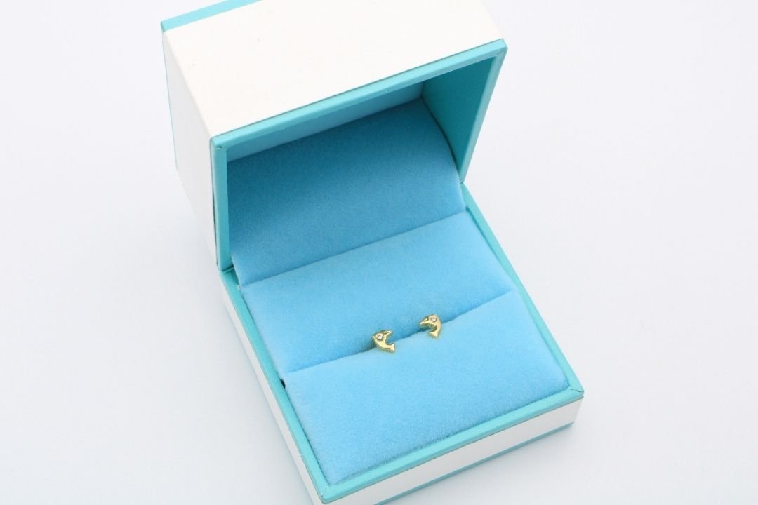 *Broquel 14k con Diamante Mod. 2702 - Joyería Orovel’s