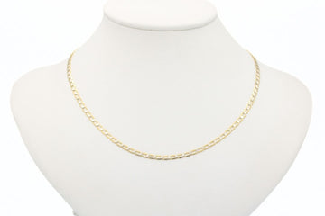 Cadena de Oro 14k en Tejido Inglés Sólido con Diamantado Blanco mod. 6388