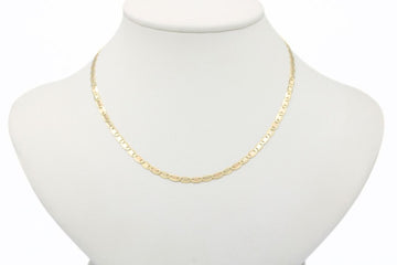 Cadena de Oro Florentino 14k en Tejido de Eslabones Navaja mod. 6391