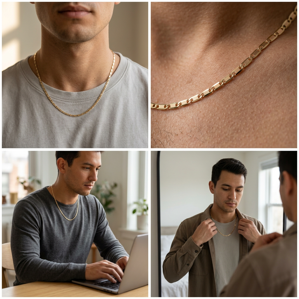 Cadena de Oro 14k Tejido Navaja Especial mod. 11219