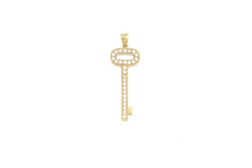Dije de Llave Especial con Incrustación Fina de Zirconias mod. 6350