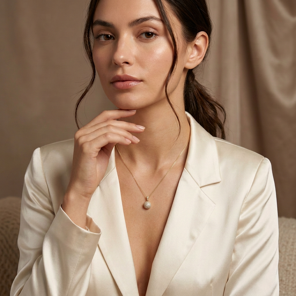 Dije de Oro 14k Media Bola de Fuego con Zirconias mod. 11222