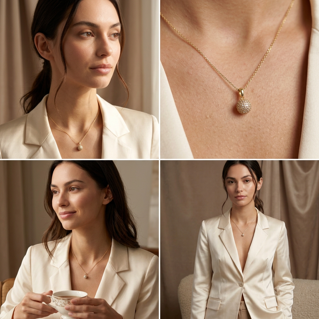 Dije de Oro 14k Media Bola de Fuego con Zirconias mod. 11222