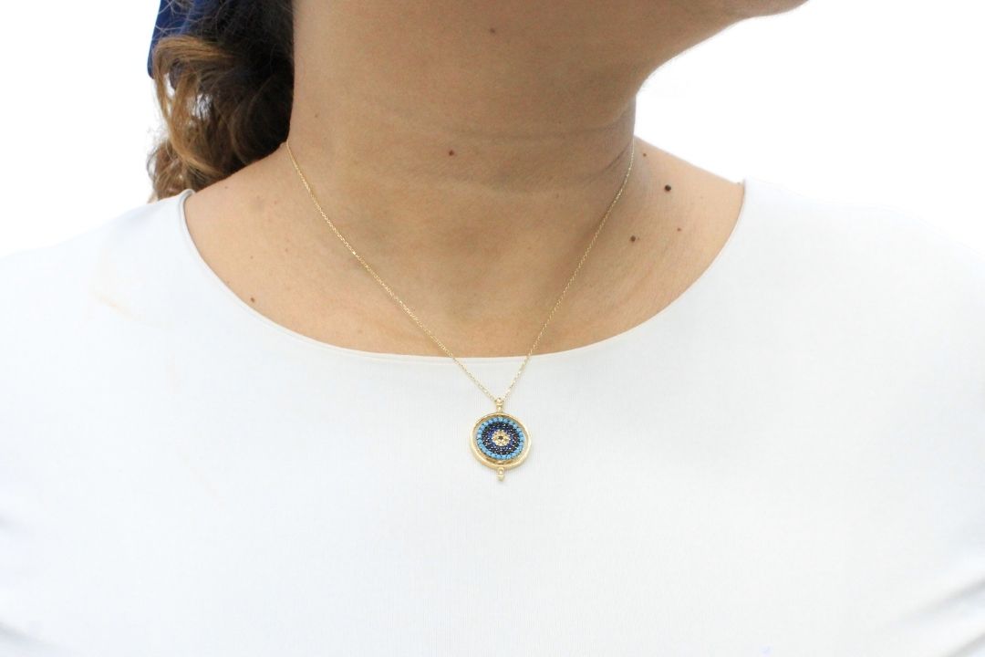 Gargantilla de Ojo Turco Giratorio con Zirconias mod. 6288