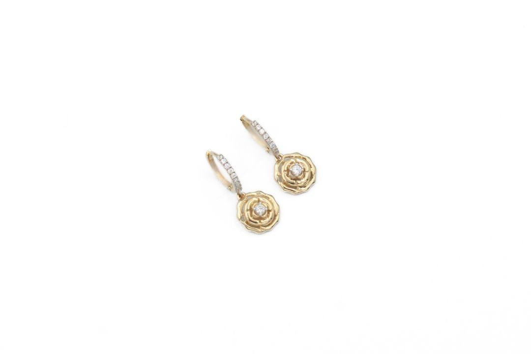 Grapa Larga con Rosas y Zirconias mod. 6144