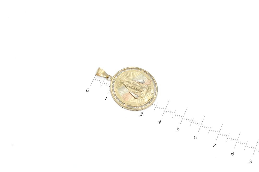 Medalla de la Virgen Milagrosa Detallada con Zirconias mod. 6280