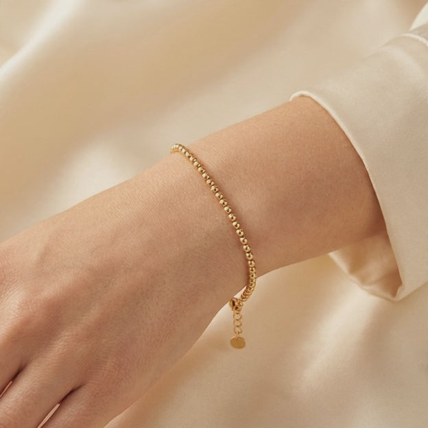 Pulsera de Oro 14k Esferas Huecas Mini mod. 10959
