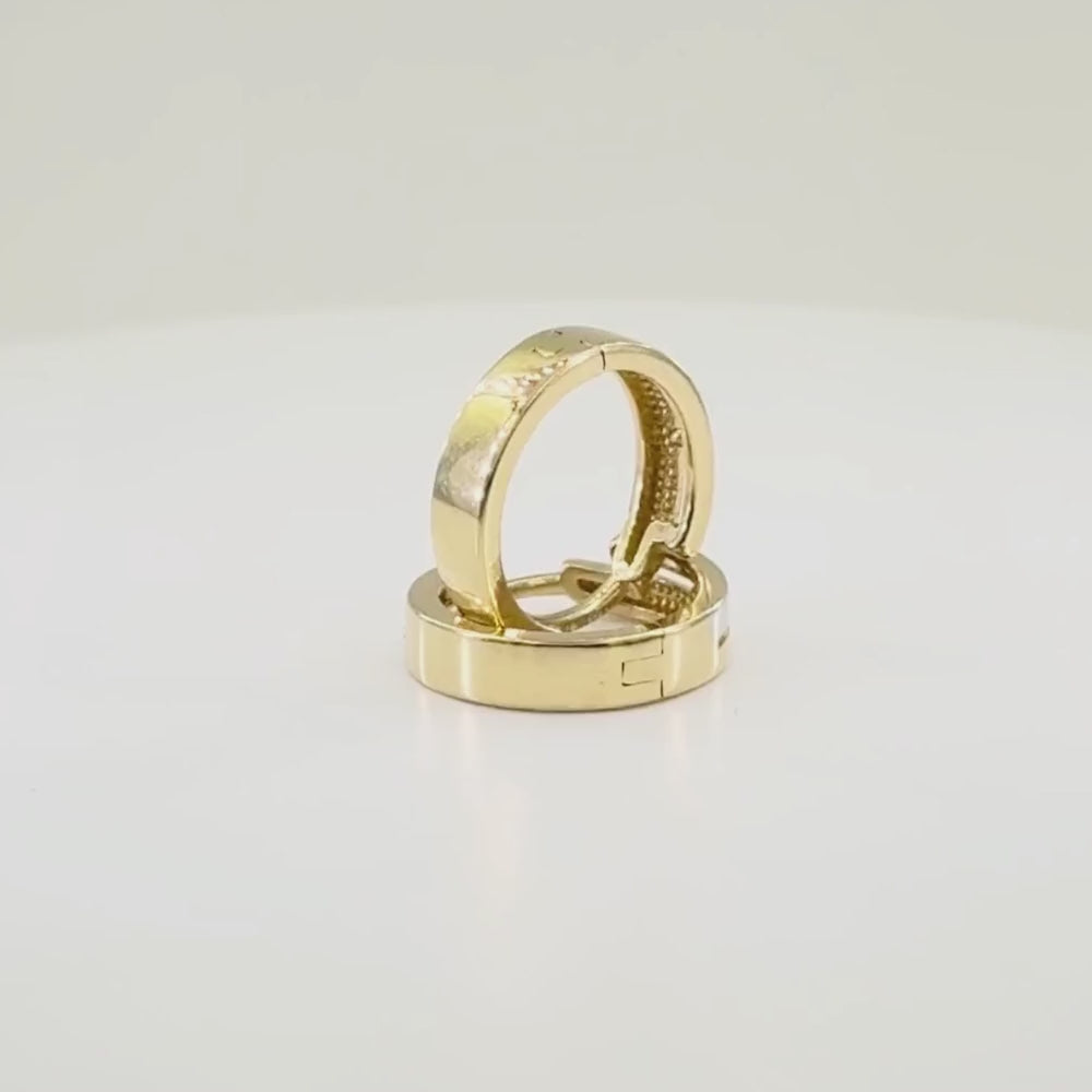 Grapa de Oro 14k de Diseño Brillante en Oro Combinado mod. 10163