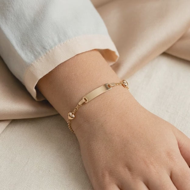 Esclava de Oro 14K Tejido Fino con Corazones Inflados mod. 10929