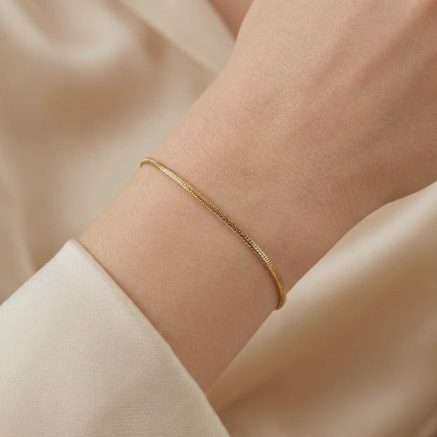 Pulsera de Oro 14k Panza de Vibora Delgada mod. 10982