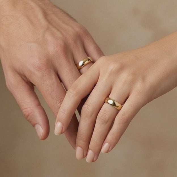Argollas de Matrimonio de Oro 14k Diseño Confort Tradicional Brillante mod. 10622