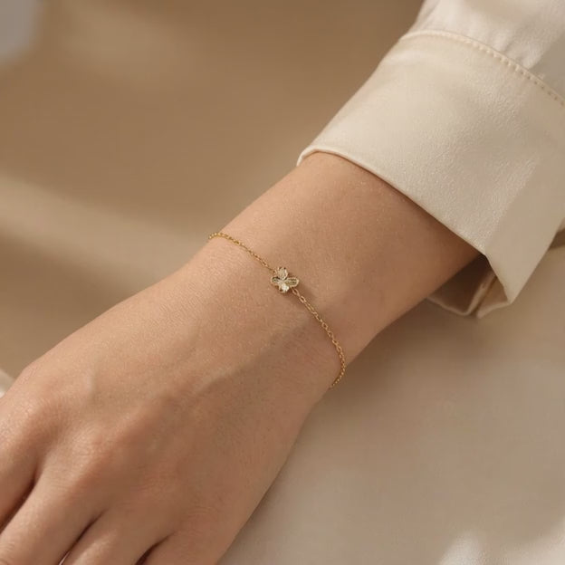 Pulsera de Oro 14k de Una Mariposa mod. 11044