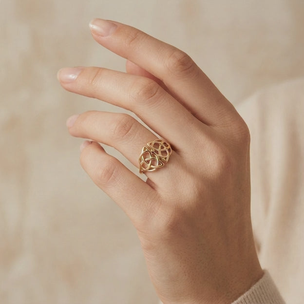 Anillo de Oro 14k Nudo Infinito mod. 10869