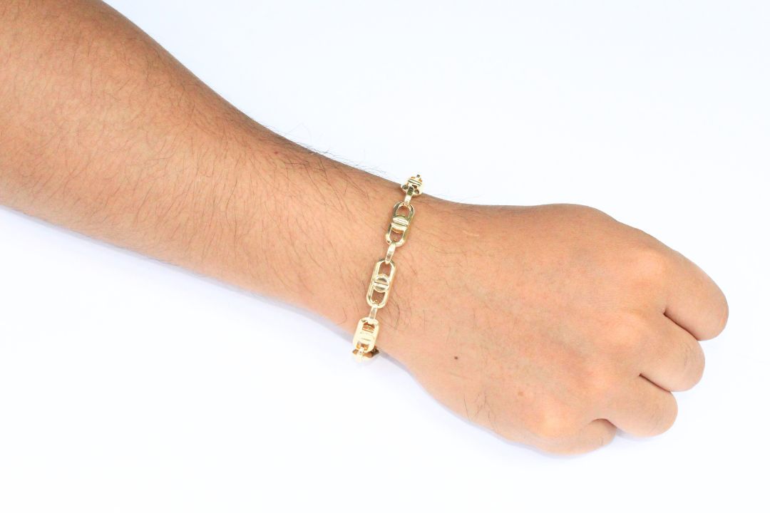 Pulsera con Eslabón Hueco de Diseño 3x1 mod. 5761