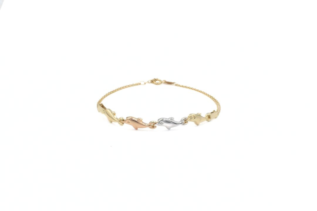 Pulsera de Delfines de Oro Florentino mod. 6115