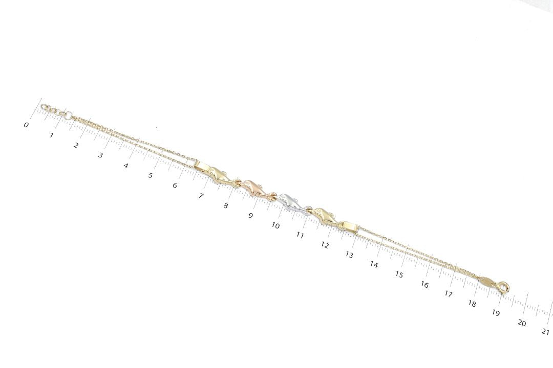 Pulsera de Delfines de Oro Florentino mod. 6115