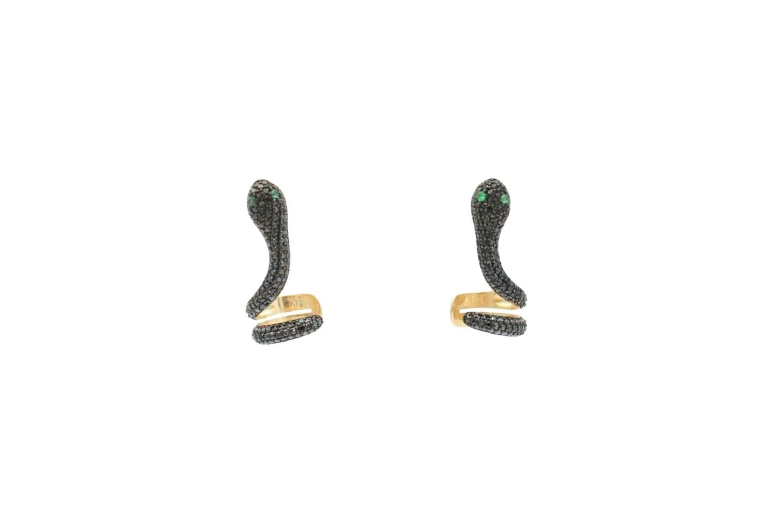 Arete de Serpiente con Piedras Oscuras mod. 5285