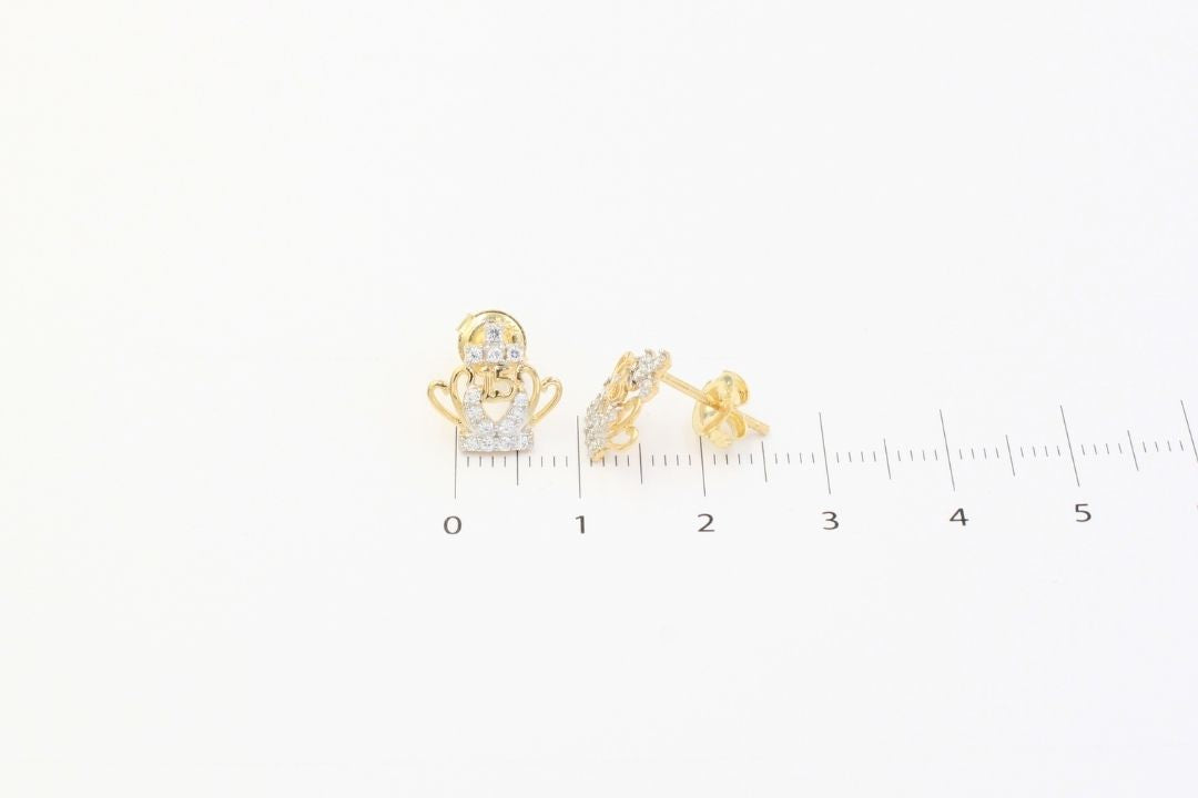 Arete de XV Años de Coronas Finas con Zirconias mod. 5524