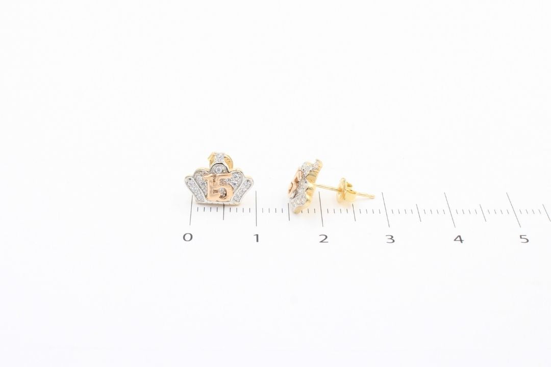 Arete de XV Años de Coronas Florentinas con Zirconias mod. 5525