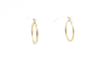 Arracada Tubular de Oro Combinado en Forma Redonda mod. 4066