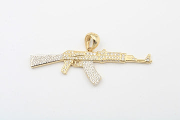 Dije de Ametralladora con Piedras Brillantes mod. 3410