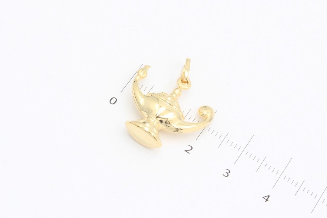 Dije de Oro 14k con Forma de Lámpara para Enfermera de Diseño Hueco mod. 3848