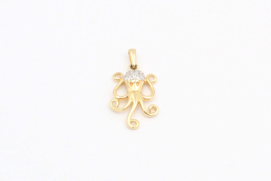 Dije de Pulpo con Piedras Brillantes mod. 4047