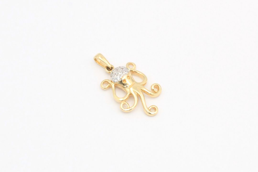 Dije de Pulpo con Piedras Brillantes mod. 4047