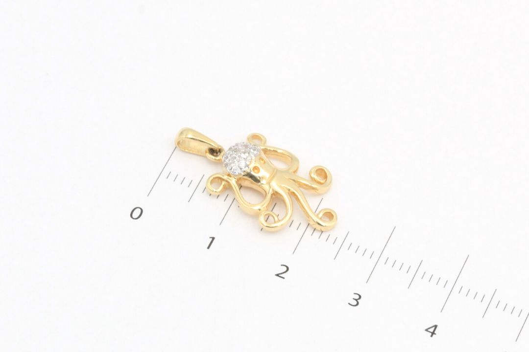 Dije de Pulpo con Piedras Brillantes mod. 4047