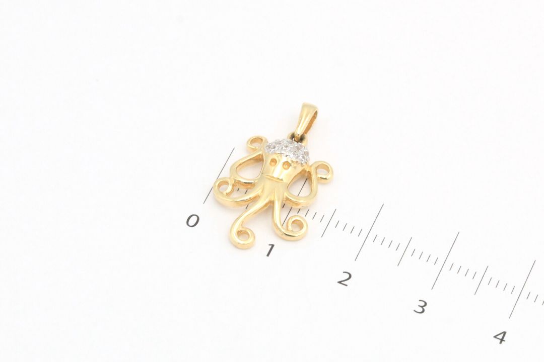 Dije de Pulpo con Piedras Brillantes mod. 4047