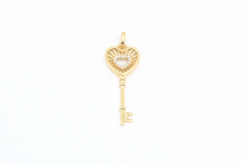 Dije Llave con Corazón y Zirconias mod. 4049