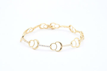 Pulsera de Oro 14k Eclipse con Zirconias mod. 3901
