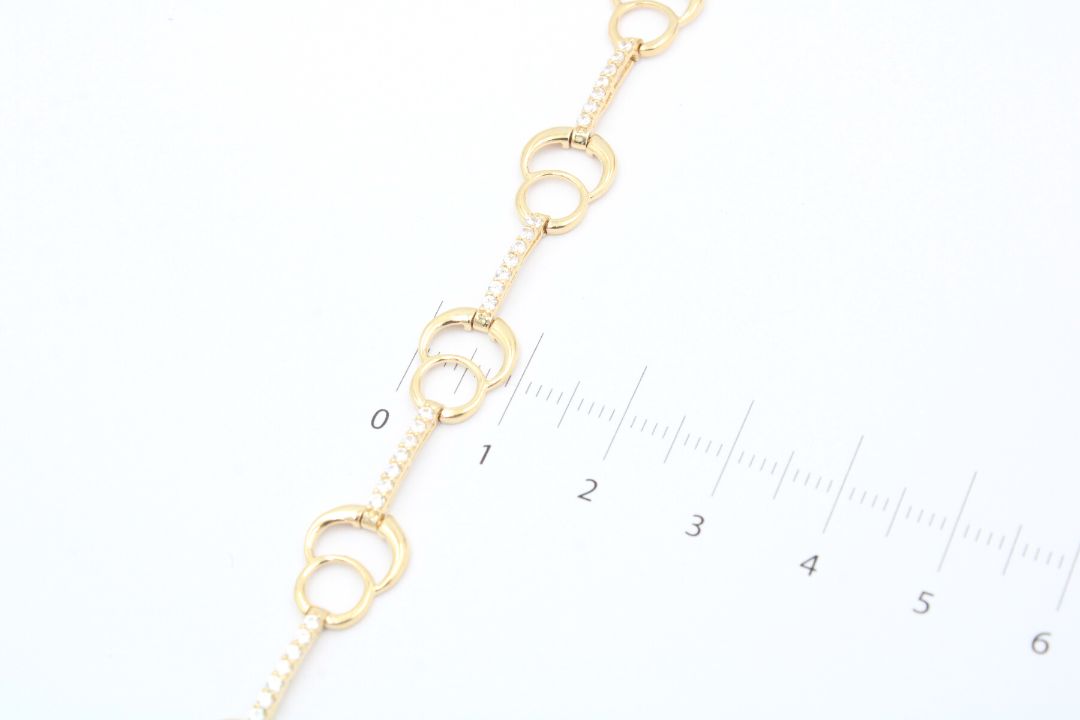 Pulsera de Oro 14k Eclipse con Zirconias mod. 3901
