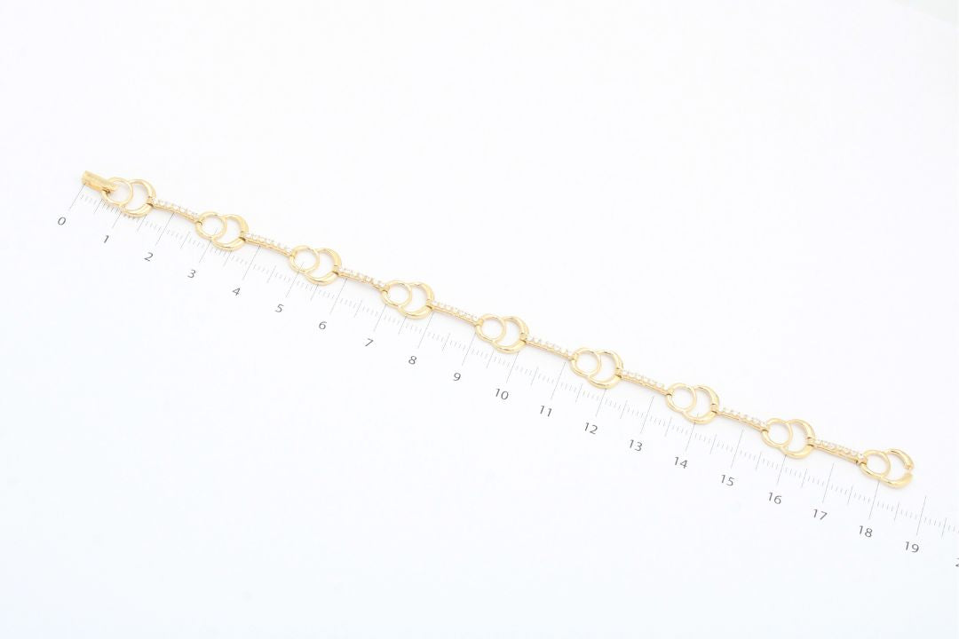 Pulsera de Oro 14k Eclipse con Zirconias mod. 3901
